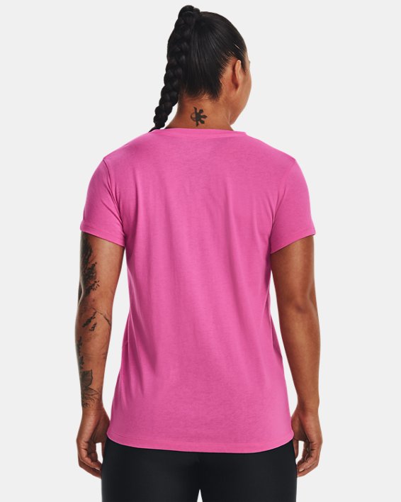 Camiseta de manga corta con estampado UA Sportstyle para mujer, Pink, pdpMainDesktop image number 1